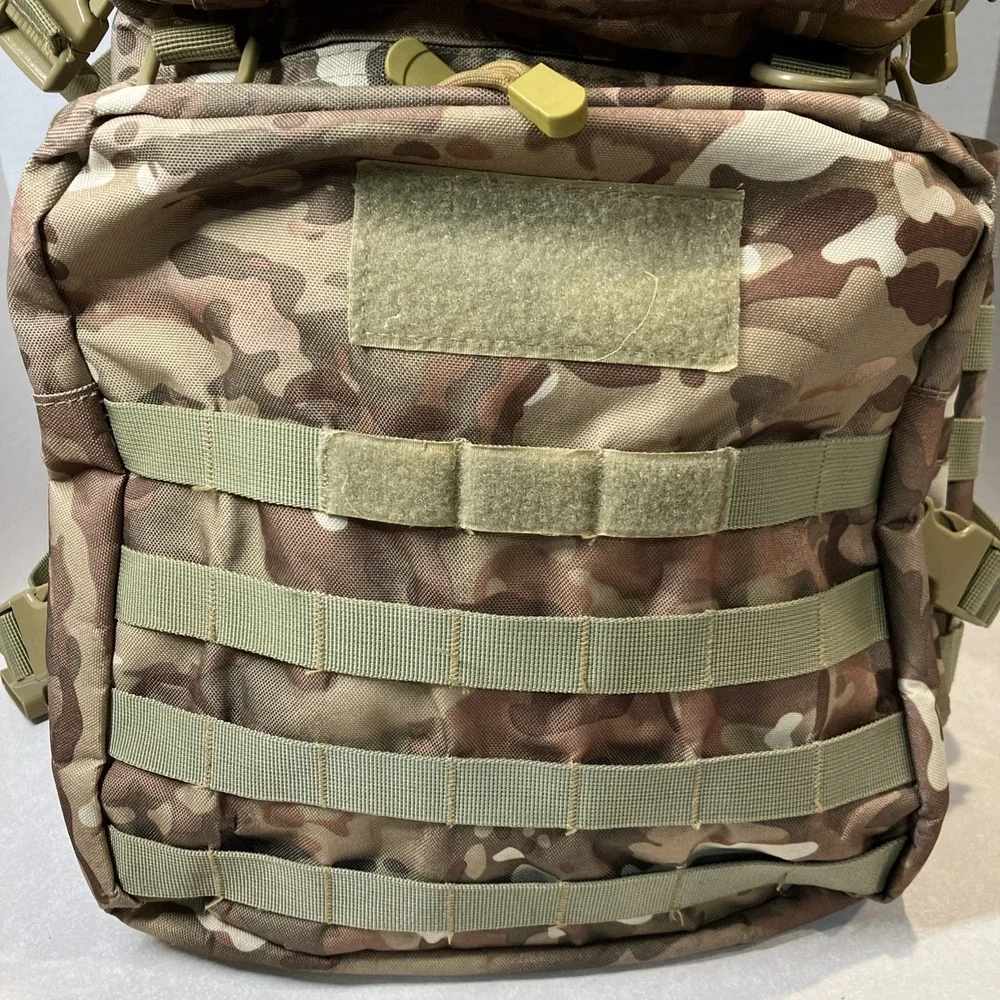 US Army National Guard WI Camo Backpack Tactical MOLLE Field Bag Expandable Gear
